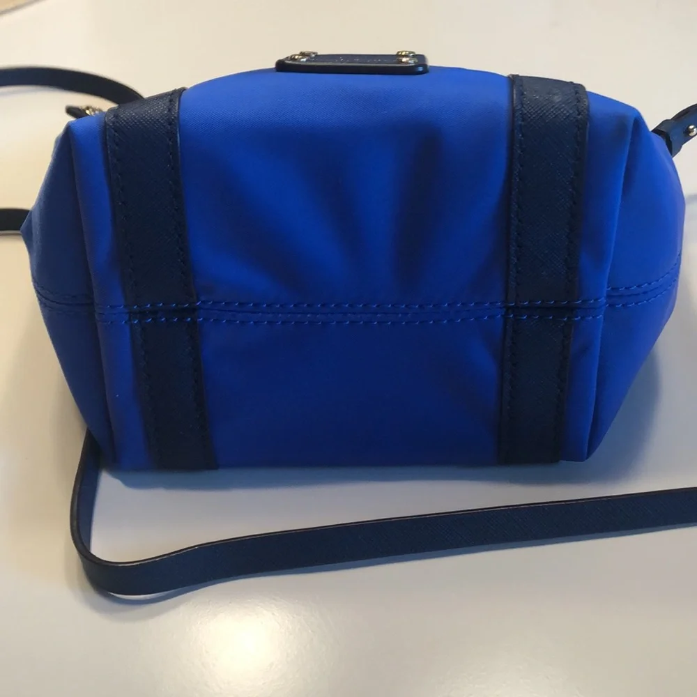 henri bendel cobalt blue crossbody tote with black trim - Picture 3 of 6